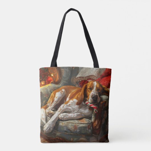 American English Foxhound Dog Weihnachtsfest Tasche (Rückseite)
