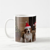 American English Foxhound Fireplace Weihnachten Kaffeetasse (Links)