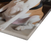 American English Foxhound Fireplace Weihnachten Schneidebrett (Ecke)