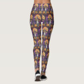 American English Foxhound Halloween Pumpkin Leggings (Rückseite)