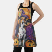 American English Foxhound Halloween Pumpkin Schürze (InSitu)