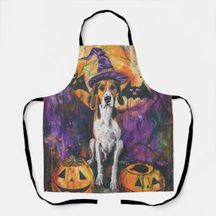 American English Foxhound Halloween Pumpkin Schürze