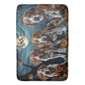 American English Foxhound Halloween Spooky Badematte (Vorderseite Vertikal)