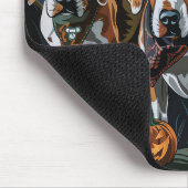 American English Foxhound Halloween Spooky Mousepad (Ecke)