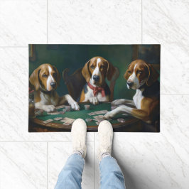 American English Foxhound Hunde Poker Art Fußmatte