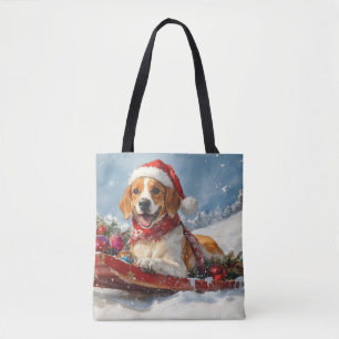 American English Foxhound in Sledge Christmas Tasche