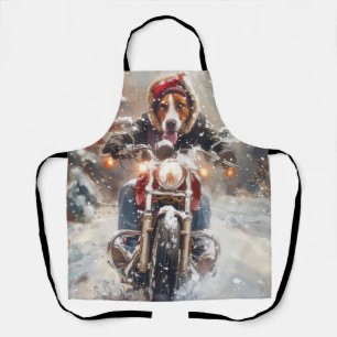 American English Foxhound Riding Bike Weihnachten Schürze