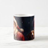 American English Foxhound Santa Claus Weihnachten Kaffeetasse (Mittel)