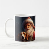 American English Foxhound Santa Claus Weihnachten Kaffeetasse (Links)