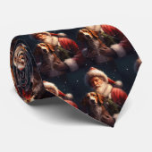 American English Foxhound Santa Claus Weihnachten Krawatte (Gerollt)