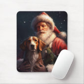 American English Foxhound Santa Claus Weihnachten Mousepad (Mit Mouse)