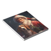 American English Foxhound Santa Claus Weihnachten Notizblock (angewinkelt)