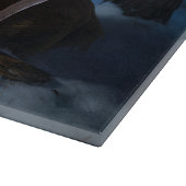 American English Foxhound Snowy Sleigh Weihnachten Schneidebrett (Ecke)