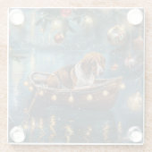 American English Foxhound Weihnachtsfest Reise Glasuntersetzer (Rückseite)