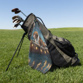 American English Foxhound Weihnachtsfest Reise Golfhandtuch (Gras)