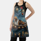 American English Foxhound Weihnachtsfest Reise Schürze (InSitu)