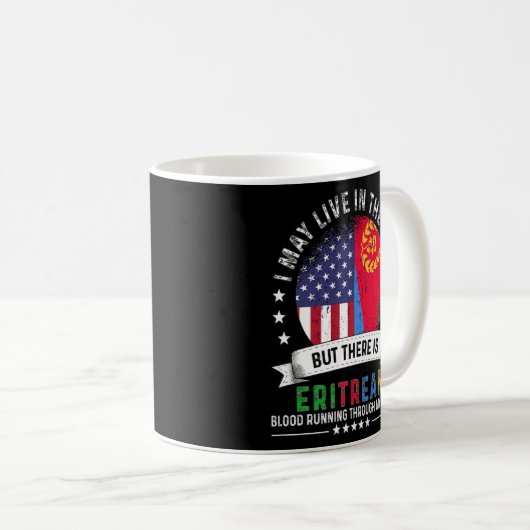 American Eritrean Zuhause in US Patriot American E Kaffeetasse (VorderseiteRechts)