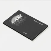 American Eskimo Abstrakt Art Dog Name Post-it Klebezettel (angewinkelt)