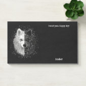 American Eskimo Abstrakt Art Dog Name Post-it Klebezettel (Büro)