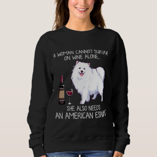 American Eskimo and Wine Dog Angepasst Sweatshirt