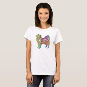 American Eskimo - Aquarell T-Shirt (Vorne ganz)