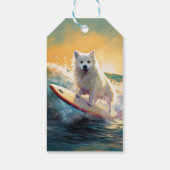American Eskimo Beach Surfmalerei Geschenkanhänger (Rückseite)