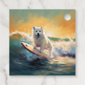 American Eskimo Beach Surfmalerei Geschenkanhänger (Rückseite)