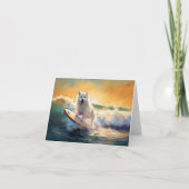 American Eskimo Beach Surfmalerei Karte (Vorderseite)