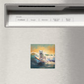 American Eskimo Beach Surfmalerei Magnet (In Situ (Geschirrspüler))