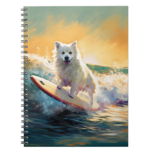 American Eskimo Beach Surfmalerei Notizblock