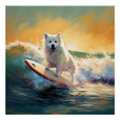 American Eskimo Beach Surfmalerei Poster (Vorderseite)