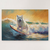 American Eskimo Beach Surfmalerei Puzzle (Horizontal)