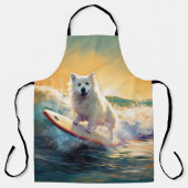American Eskimo Beach Surfmalerei Schürze (Vorderseite)