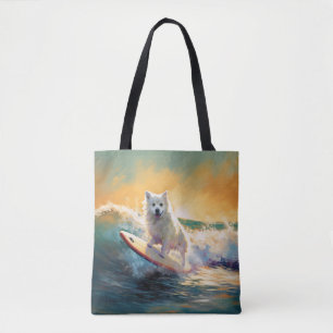 American Eskimo Beach Surfmalerei Tasche