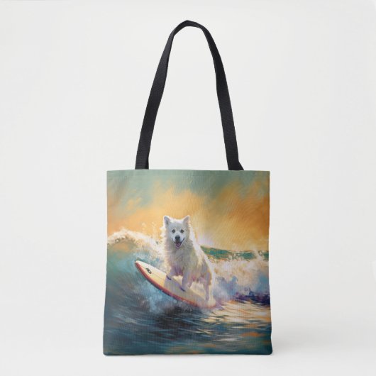 American Eskimo Beach Surfmalerei Tasche (Vorderseite)