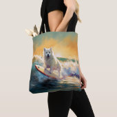 American Eskimo Beach Surfmalerei Tasche (Von Nahem)