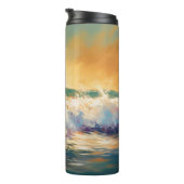 American Eskimo Beach Surfmalerei Thermosbecher (Nach rechts gedreht)