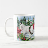 American Eskimo Christmas Kaffeetasse (Links)