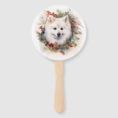 American Eskimo Christmas Wreath Festivals Fächer (Rückseite)