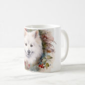 American Eskimo Christmas Wreath Festivals Kaffeetasse (VorderseiteRechts)