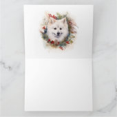 American Eskimo Christmas Wreath Festivals Karte (Innenseite)