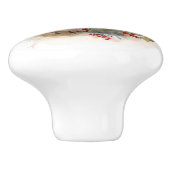 American Eskimo Christmas Wreath Festivals Keramikknauf (Seitenansicht)