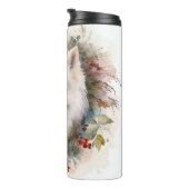 American Eskimo Christmas Wreath Festivals Thermosbecher (Nach rechts gedreht)