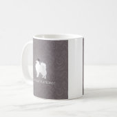 American Eskimo Dog Abschluss Design Kaffeetasse (Vorderseite Links)