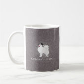 American Eskimo Dog Abschluss Design Kaffeetasse (Links)