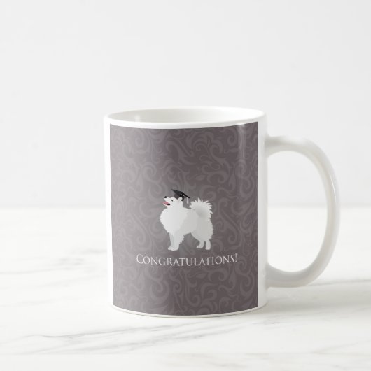 American Eskimo Dog Abschluss Design Kaffeetasse (Rechts)