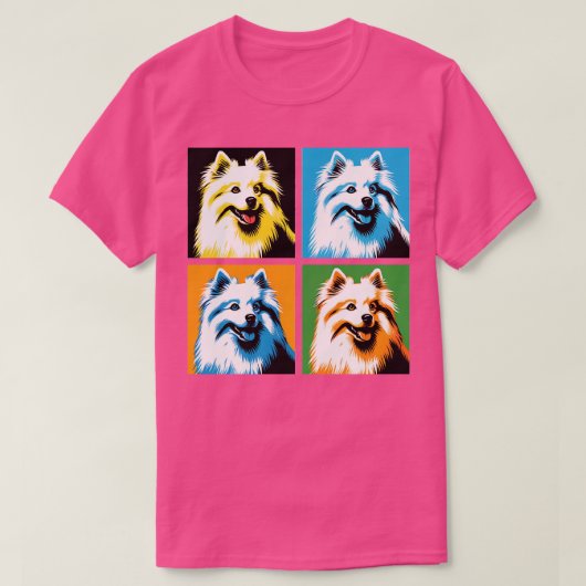American Eskimo Dog Art Dog Liebhaber T-Shirt (Design vorne)