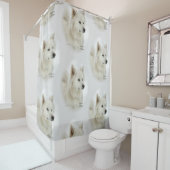 American Eskimo Dog Art Duschvorhang (Beispiel)