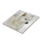 American Eskimo Dog Art Fliese (Seite)