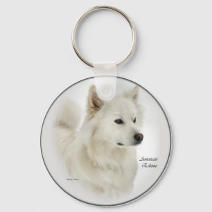 American Eskimo Dog Art Geschenke Schlüsselanhänger